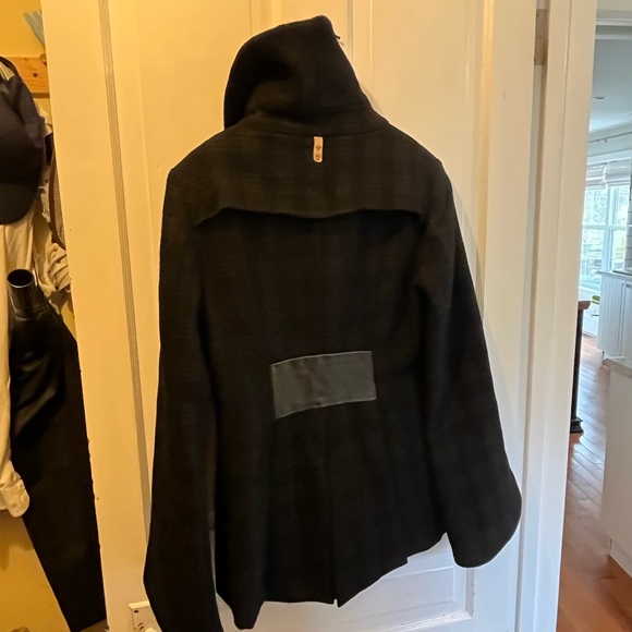 Mackage Wool Plaid Bell Sleeve Peacoat Jacket - Picture 6 of 6